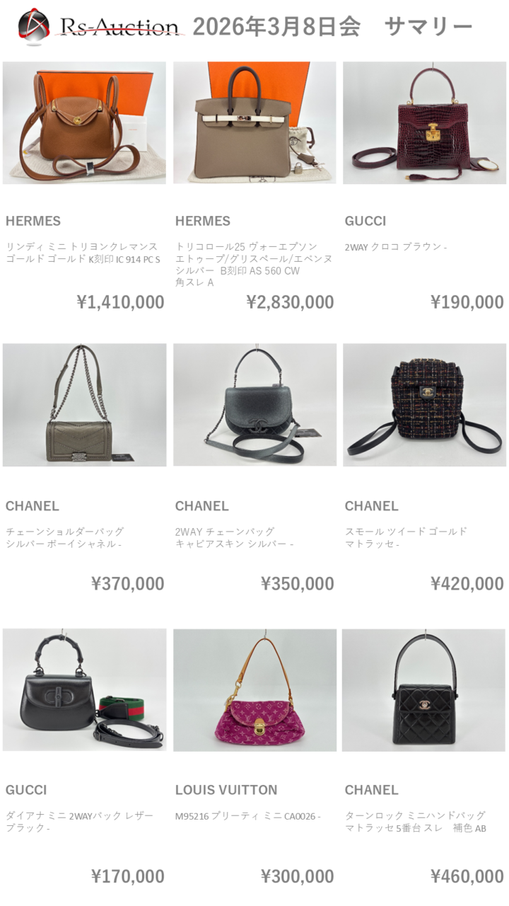 👜3月前半開催分 落札結果👜 1 スライド1